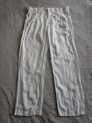 Białe lniane eleganckie włoskie spodnie Armani Jeans 42 - 44 jak nowe