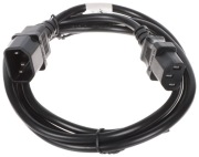 Kabel zasilający c14-c13 1,8m czarny