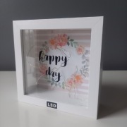 SKARBONKA Z PODŚWIETLENIEM LED BIAŁA OTWIERANA