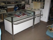 Meble sklepowe stal chromowana.