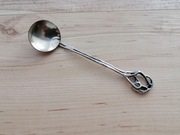 POLSKA AŻUROWA ŁYŻECZKA DO PRZYPRAW SREBRO PRÓBA 3