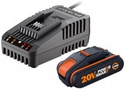 ZESTAW STARTOWY AKUMULATOR WA3601 PowerShare 20V 2.0 Ah z ŁADOWARKĄ 20V