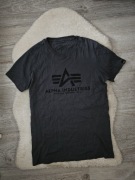 Koszulka alpha industries Rozmiar XS Logo Rozmiar S Szara