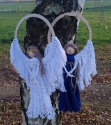 Duże anioły szydełko i makrama 