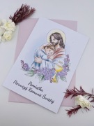 Pamiątka Komunijna na chłopca, komunia, ręcznie rysowane + personalizacja