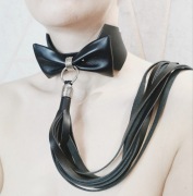 Obroża choker collar skóra naturalna rękodzieło BDSM bondage