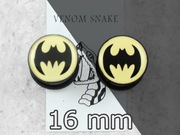VENOM SNAKE nowe tunele plugi BATMAN czarne fluorescencyjne 16mm VS173