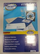 Etykiety samoprzylepne A4, dwa opakowania.