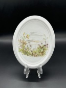 233. Ceramiczny kafel vintage z roślinnym motywem, Gabriel Sweden, kafel