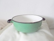 prl metalowa miska, emaliowana miska vintage dekoracja do kuchni