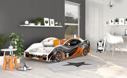 Łóżko AJKmeble Speed Cars 90x180 cm wielokolorowy