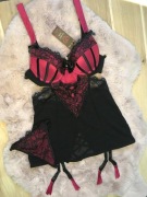 Gorset i Stringi komplet bielizny sexy LOVEHONEY