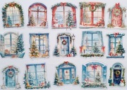 15 szt. naklejek świąteczne okna drzwi scrapbooking