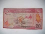 BANKNOT SRI LANKA  20 Rupees 2010 r. seria W  