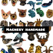 Magnes na lodówkę zwierzęta ręcznie robione | Personalizowany | Handmade 