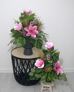 ZESTAW NAGROBNY KOMPOZYCJA + BUKIET GRÓB CMENTARZ POMNIK