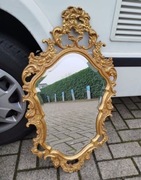 Lustro kryształowe w drewnianej rzeźbionej ramie 81x47 cm 879535