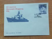 Koperta Gdynia 1szy dzień obiegu 40. rocznica Marynarki Wojennej PRL