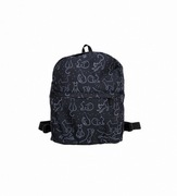 Plecak szkolny czarny w koty, wodoodporny, lekki, 