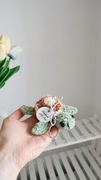 Żółwik na szydełku, brelok, zawieszka handmade
