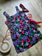 Sukienka Dorothy Perkins- radośnie kolorowa,  rozm.46, bawełna 