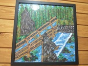 Obraz malowany własnoręcznie na płótnie akrylem.Świat zwierząt 