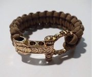 Bransoletka Survivalowa Mad Max z pięknie zdobioną szeklą z czaszką