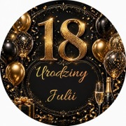 Opłatek na tort 18 urodziny  dowolny napis 