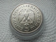 III Rzesza - 5 Marek 1936r  HINDENBURG, Srebro