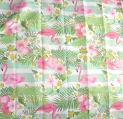 duży obrus 180x130, flamingi obrus, boho obrus pas