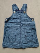 H&M Sukienka Sukieneczka Ogrodniczka Jeans Rozmiar 80