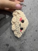 pieróg brelok na szydełku handmade 