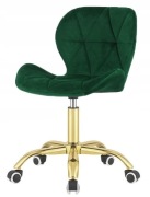 Krzesło obrotowe VASTO OFFICE VELVET FOREST GREEN GOLD