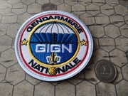 Naszywka Gendarmerie Nationale GIGN Francja rzep velcro z tyłu ver 2