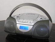 Radiomagnetofon boombox TCM CD, kaseta, cyfrowe radio, zegar, alarm