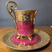 RW Bawaria, duo porcelanowe, Sygn. po 1928r, stan dobry/uszkodzony spodek