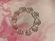 Duża ramka ok.11cm róże tekturka scrabooking 