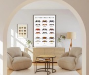 Plakat A3 Lepidothelphusa Borneo kraby- biały