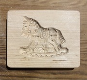 Foremka forma drewniana do pierników KONIK NA BIEGUNACH