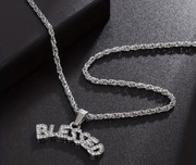 Męski naszyjnik BLESSED – srebrny łańcuszek 55 cm – nowy