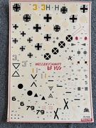 Kalkomania Messerschmitt bf-109 D/E scala 1/72 (Travers)