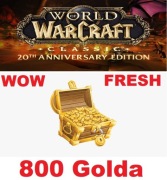 WOW THUNDERSTRIKE GOLD 800 GOLDA ZŁOTA ZŁOTO FRESH WORLD OF WARCRAFT