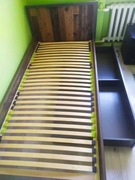 Black red white łóżko młodzieżowe