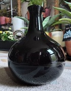 Wazon Dzban Dekoracyjny HS Tarnowiec Kolorowe Szkło Czarny PRL