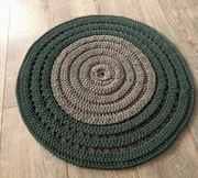 Okrągły dywanik ze sznurka bawełnianego 