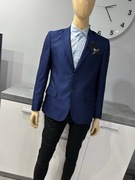 Marynarka Slim dopasowana męska Daniel Hills–granatowa nowa z metką M / 48