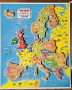 "Victory" Plywood Tray Puzzle - Made in England - Vintage drewniane Puzzle