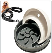 Miska dla psa kota 2w1 na wode pokarm antypoślizgowa 26cm 500ml + smycz