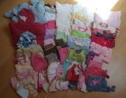 PAKA / Ubranka dla dziewczynki roz.68 OKAZJA  66 sztuk