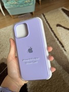 Case iPhone 16 Pro Max etui silikonowe nowe logo apple fioletowe